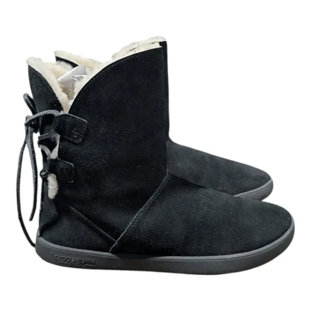 KOOLABURRA Shazi Short Black Suede Winter Boot Size 9